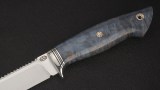 Нож Осетр (М398, стабилизированная карельская береза синяя, мозаичные пины), фото 3