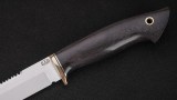 Нож Осетр (N690, чёрный граб), фото 3