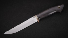 Нож Осетр (N690, чёрный граб)