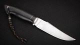 Нож Росомаха (N690, тёмный кориан, стабилизированный чёрный граб, инкрустация - коготь), фото 4