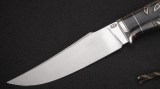 Нож Росомаха (N690, тёмный кориан, стабилизированный чёрный граб, инкрустация - коготь), фото 2