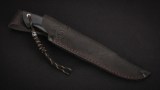 Нож Росомаха (N690, тёмный кориан, стабилизированный чёрный граб, инкрустация - коготь), фото 7