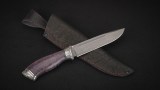 Нож Русский (D2, стабилизированная карельская береза фиолетовая, литьё мельхиор), фото 5