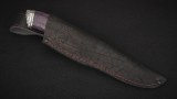Нож Русский (D2, стабилизированная карельская береза фиолетовая, литьё мельхиор), фото 6