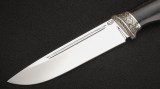 Нож Русский (ELMAX, стабилизированный чёрный граб, авторское литье, формованные ножны), фото 2