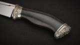 Нож Русский (ELMAX, стабилизированный чёрный граб, авторское литье, формованные ножны), фото 5