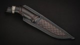 Нож Русский (ELMAX, стабилизированный чёрный граб, авторское литье, формованные ножны), фото 7