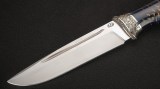 Нож Русский (S390, акрил с шишкой, авторское литье, формованные ножны), фото 2