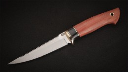 Нож Рыбацкий (N690, тёмный кориан, бубинга-помеле)