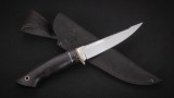 Нож Рыбацкий (N690, тёмный кориан, чёрный граб), фото 6