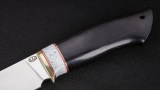 Нож Сафари (95Х18, чёрный граб, вставка - белый кориан), фото 3