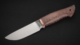 Нож Сафари (Х12МФ, стабилизированная карельская берёза коричневая)