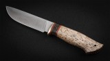 Нож Сафари (М390, стабилизированная карельская береза, вставка - кориан, мозаичный пины), фото 4