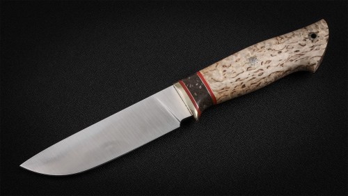 Нож Сафари (М390, стабилизированная карельская береза, вставка - кориан, мозаичный пины)
