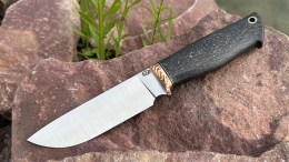Нож Сафари (S125V, карбон с бронзовой пудрой, формованные ножны)