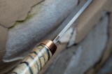Нож Сафари (S125V, стабилизированный зуб мамонта белый, макуме, формованные ножны), фото 7