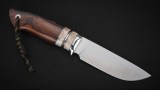 Нож Сафари (S390, незильбер, стабилизированный зуб мамонта, айронвуд, инкрустация охота), фото 5