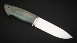 Нож Сахалин (К340, стабилизированная карельская береза, зелёная), фото 4