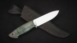 Нож Сахалин (К340, стабилизированная карельская береза, зелёная), фото 5