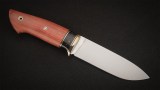 Нож Сахалин (N690, тёмный кориан, бубинга-помеле, мозаичные пины), фото 4