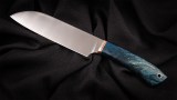 Нож Сантоку (ELMAX, стабилизированная карельская берёза), фото 4