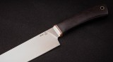 Нож Шеф-повар 4 (порошковая сталь М390, черный граб), фото 3