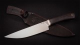 Нож Шеф-повар 4 (порошковая сталь М390, черный граб), фото 5