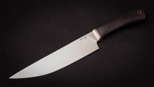 Нож Шеф-повар 4 (порошковая сталь М390, черный граб)