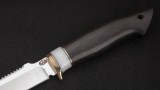 Нож Щука (95Х18, белый кориан, чёрный граб), фото 3