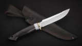 Нож Щука (95Х18, белый кориан, чёрный граб), фото 6