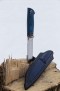 Нож Скорпион (S125V, макуме, стабилизированный зуб мамонта, синий карбон, формованные ножны), фото 31