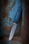 Нож Скорпион (S125V, макуме, стабилизированный зуб мамонта, синий карбон, формованные ножны), фото 28