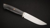 Нож Соболь (М390, стабилизированный чёрный граб, мозаичные пины, формованные ножны), фото 4