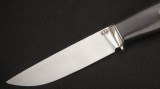 Нож Соболь (М390, стабилизированный чёрный граб, мозаичные пины, формованные ножны), фото 2
