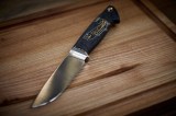Нож Соболь (М398, стабилизированный чёрный граб, инкрустация Щука), фото 5