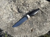 Нож Соболь (QPM 53, макуме, элфорин, стабилизированный граб, формованные ножны), фото 4