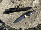 Нож Соболь (QPM 53, макуме, элфорин, стабилизированный граб, формованные ножны), фото 5