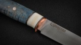 Нож Соболь (S390, вставка - клык моржа, стабилизированная карельская береза), фото 4