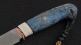 Нож Соболь (S390, вставка - клык моржа, стабилизированная карельская береза), фото 3