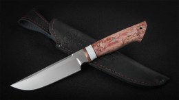 Нож Тайга (ELMAX, стабилизированная карельская береза, вставка - кориан, мозаичный пин)