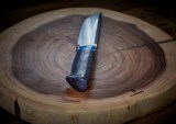 Нож Тайга (S125V, макуме, зуб мамонта, карбон, формованные ножны), фото 4