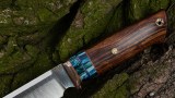Нож Тайга (S90V, макуме, стабилизированный зуб мамонта, айронвуд, формованные ножны), фото 3