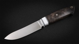 Нож Таймень (CPM S90V, корень ореха, вставка - кориан, мозаичные пины)