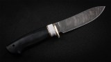 Нож Таймень (дамаск, черный граб, вставка - кориан), фото 6