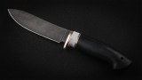 Нож Таймень (дамаск, черный граб, вставка - кориан), фото 4