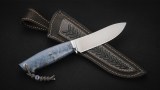 Нож Таймень (S390, стабилизированная карельская береза синяя, мозаичные пины), фото 5