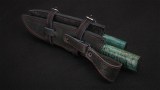 Охотничий комплект Якутских ножей Спарки (Х12МФ, стабилизированная карельская береза, зеленая), фото 7