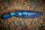 Охотничий комплект Спарки (S390, фултанг, синий карбон, формованные ножны), фото 4
