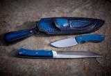 Охотничий комплект Спарки (S390, фултанг, синий карбон, формованные ножны), фото 5