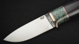 Шкуросьемный нож Бобр (Х12МФ, черный граб, стабилизированная вставка), фото 2